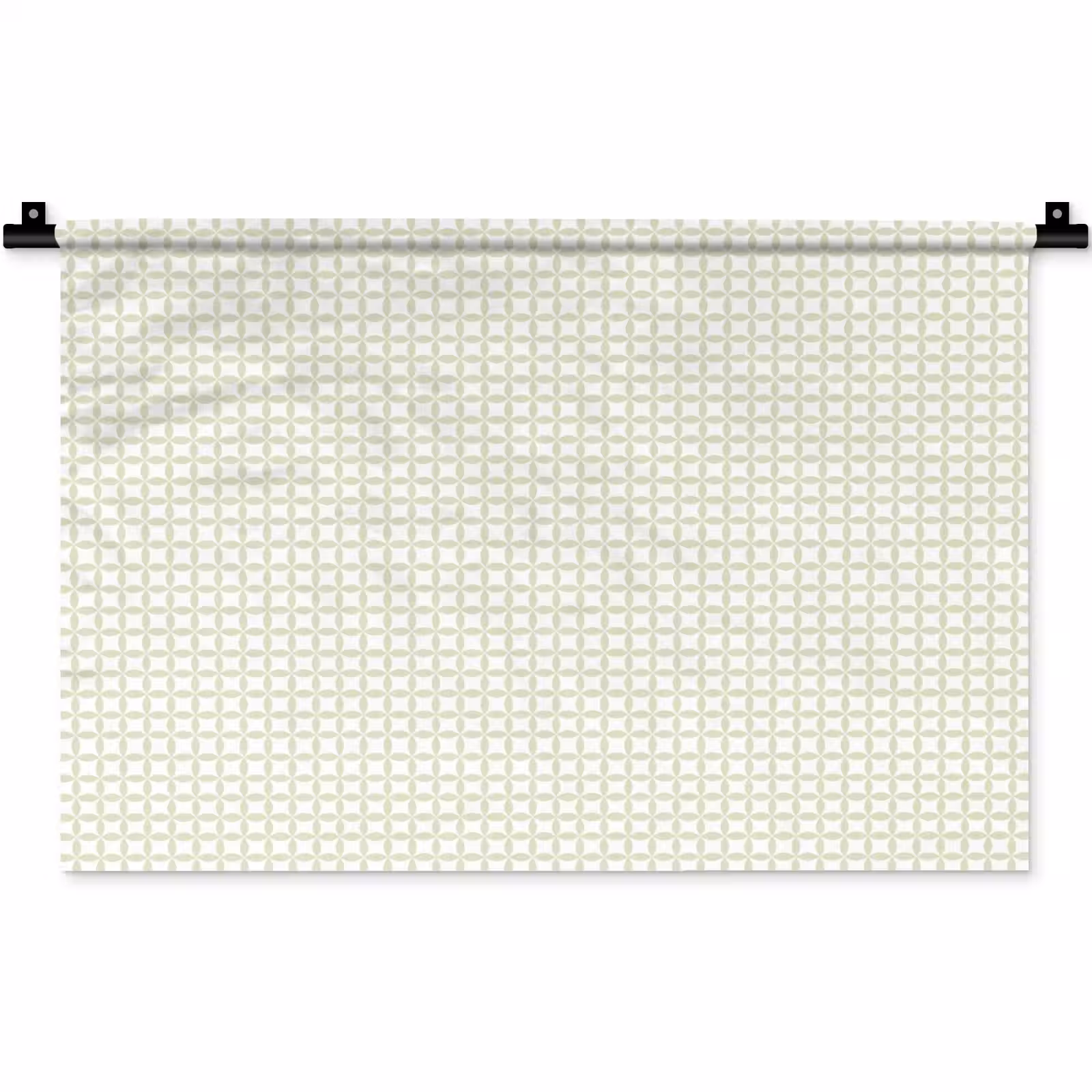 Wandkleed - Saliegroen - Geometrisch - Cirkels - Patroon — 1