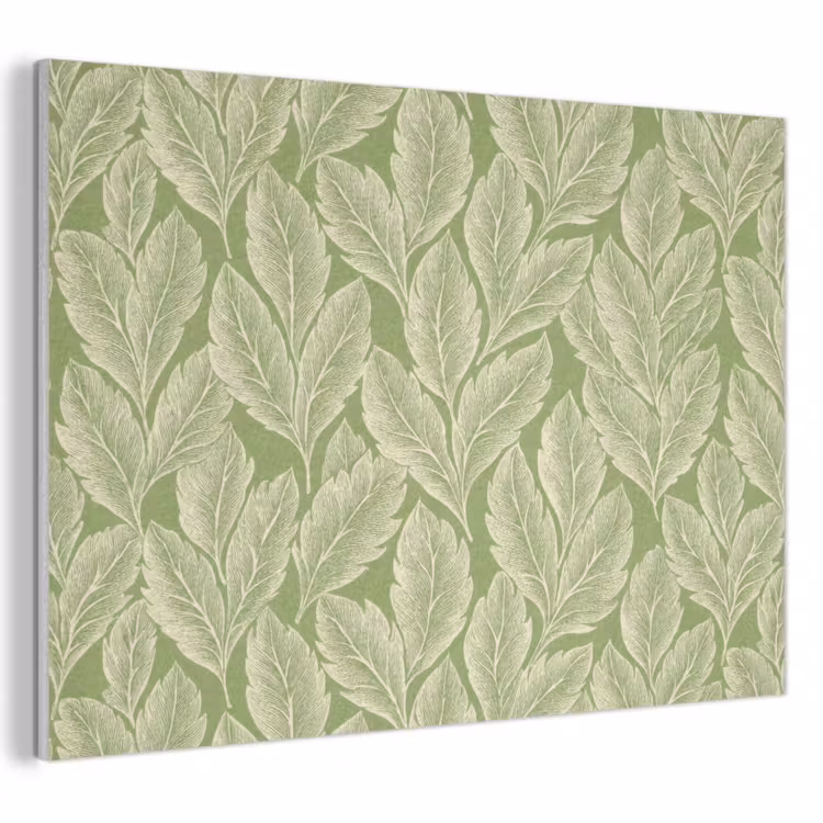 Akoestisch schilderij - Groen - Botanisch - Bladeren - Vintage - Patroon — 1