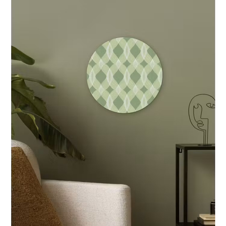 Muurcirkel glas - Saliegroen - Geometrisch - Organisch - Traliewerk - Patroon — 3