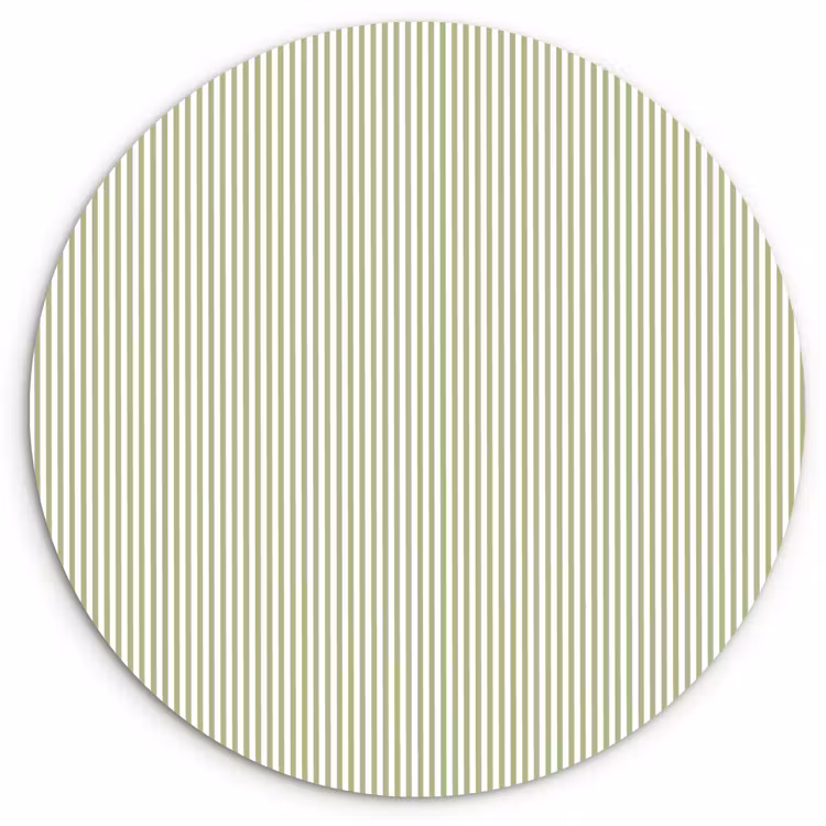 Muurcirkel glas - Saliegroen - Strepen - Minimalistisch - Patroon — 1
