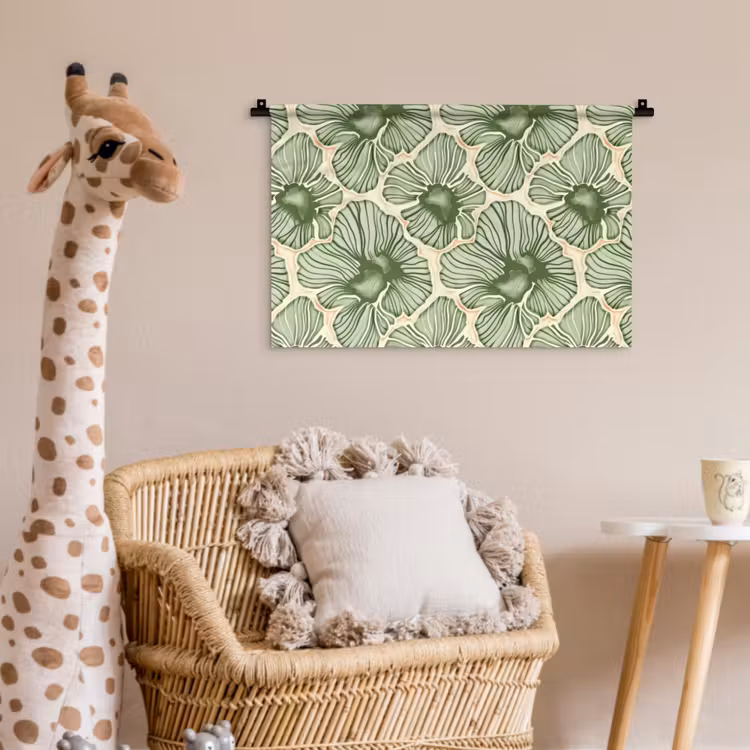 Wandkleed - Groen - Botanisch - Bloemen - Organisch - Patroon — 5