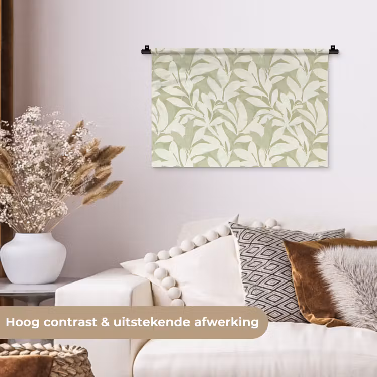 Wandkleed - Saliegroen - Botanisch - Minimalistisch - Patroon — 4