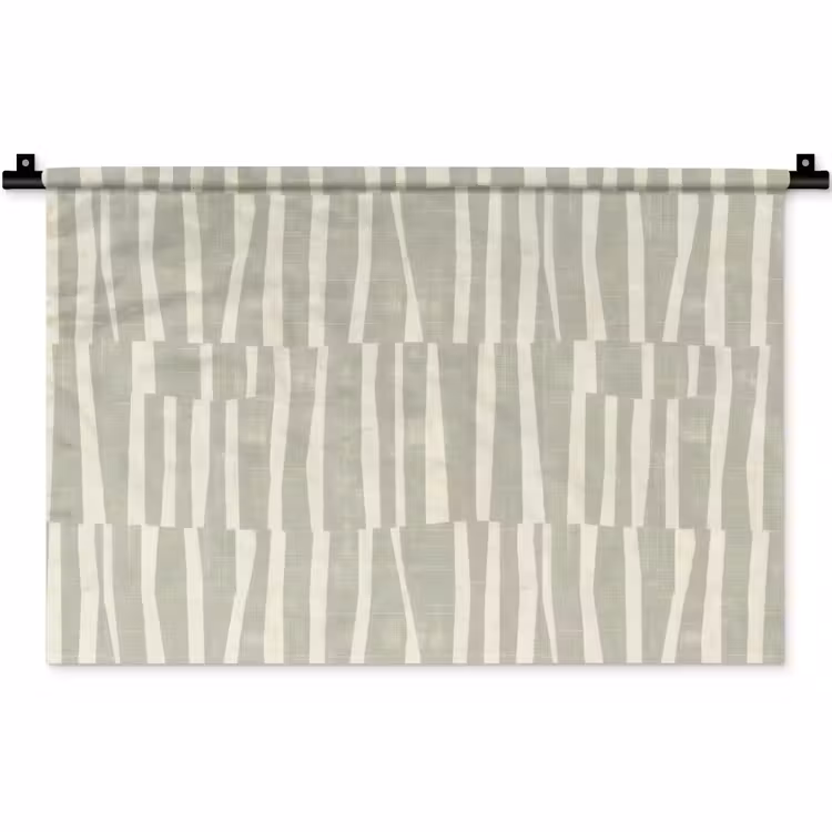 Wandkleed - Saliegroen - Strepen - Geometrisch - Textuur - Patroon — 1