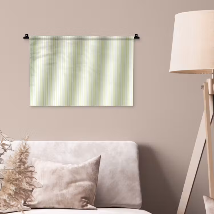 Wandkleed - Saliegroen - Strepen - Minimalistisch - Patroon — 2