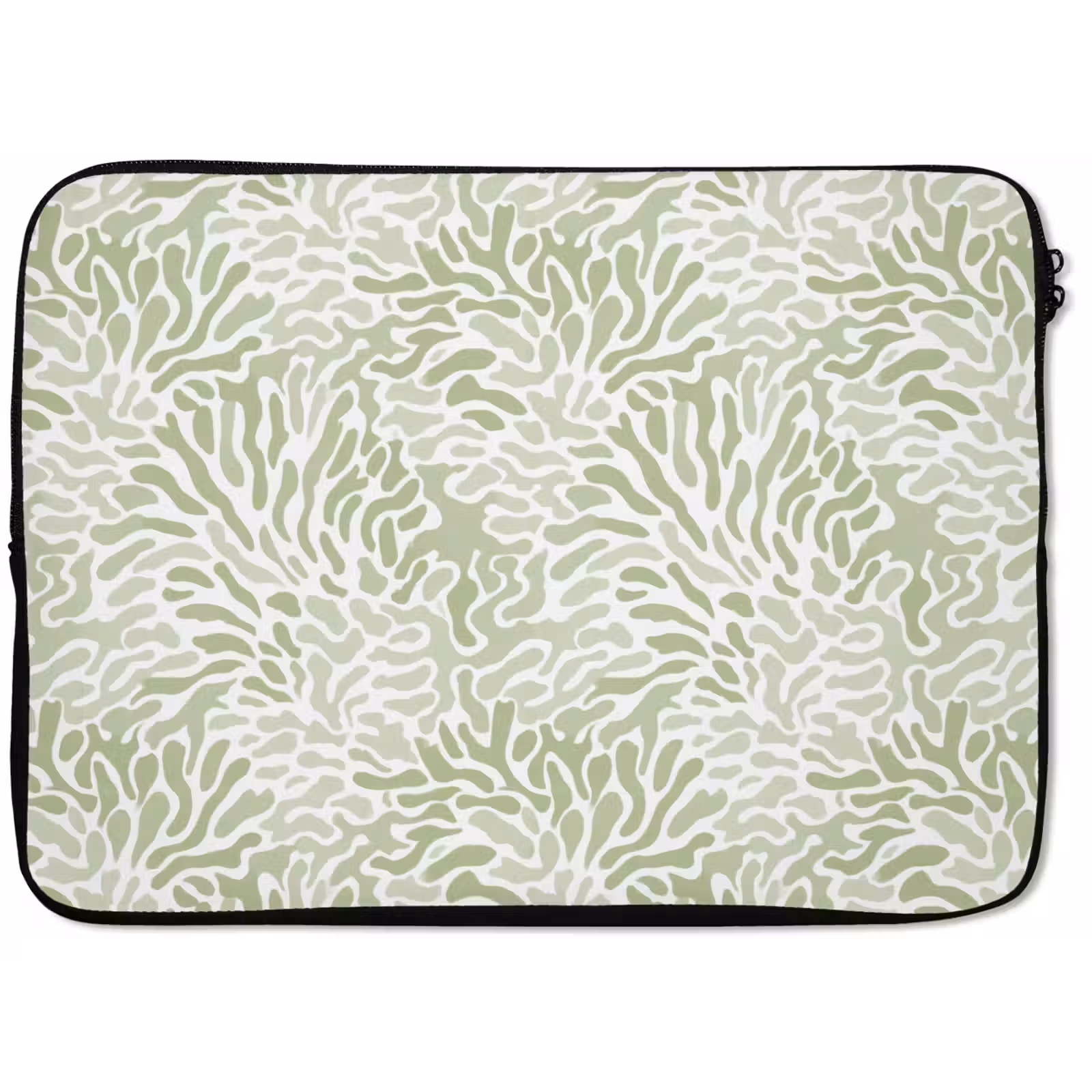 Laptophoes Saliegroen - Abstract - Organisch - Koraal - Patroon — 1