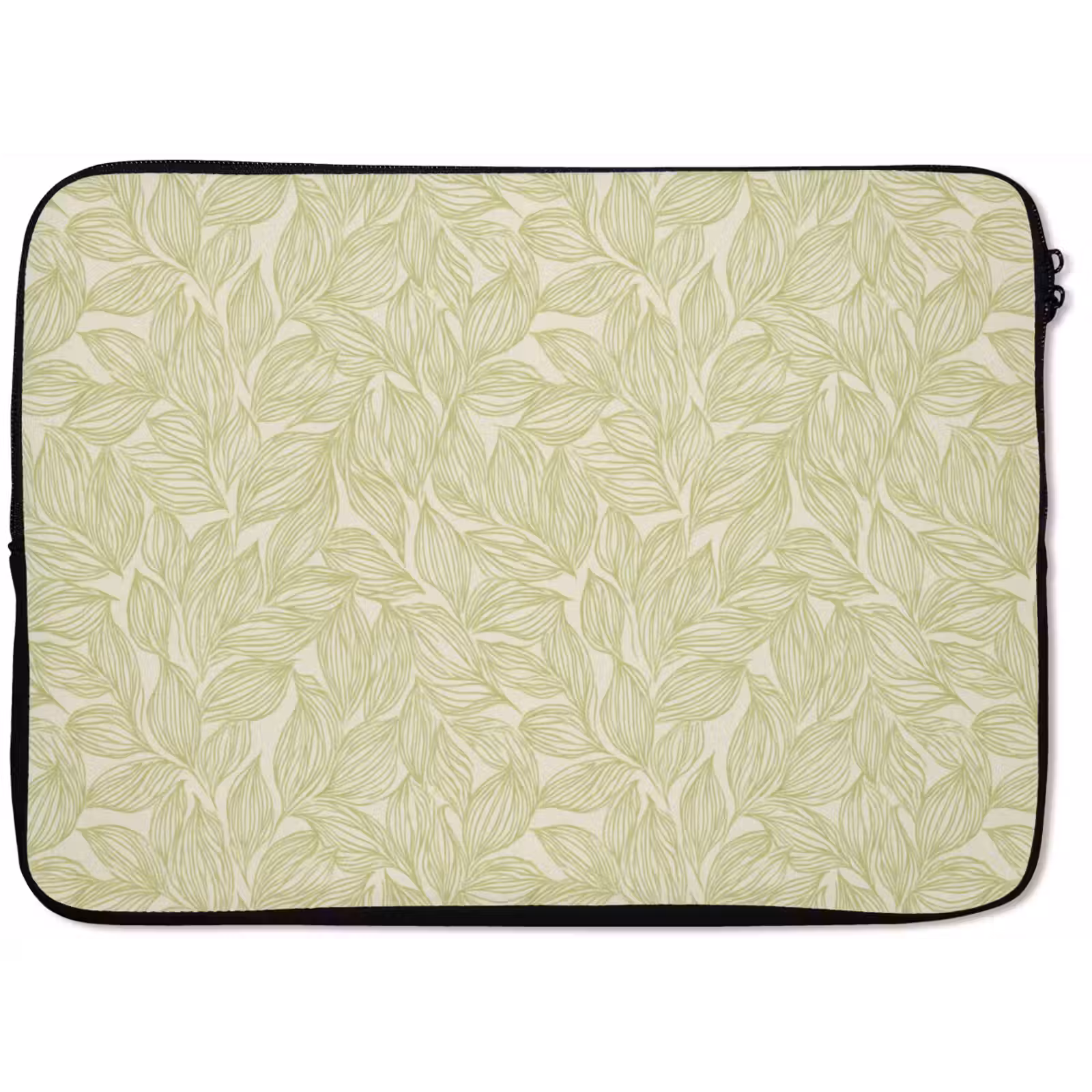 Laptophoes Saliegroen - Botanisch - Bladeren - Handgetekend - Patroon — 1