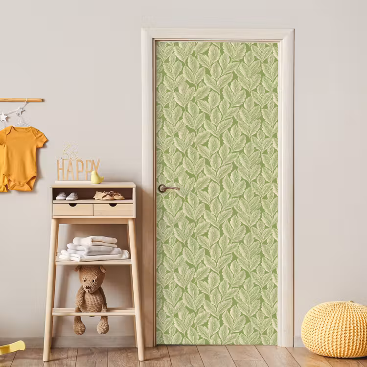 Deursticker - Groen - Botanisch - Bladeren - Vintage - Patroon — 6