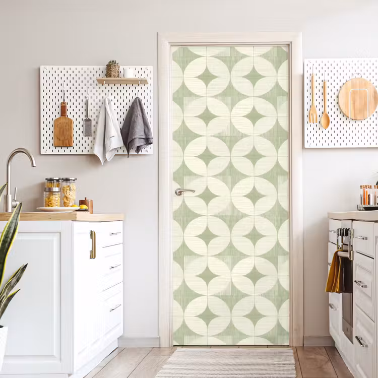 Deursticker - Saliegroen - Geometrisch - Retro - Mid-Century - Patroon — 7