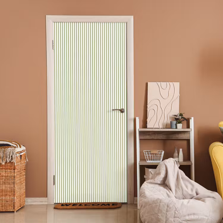 Deursticker - Saliegroen - Strepen - Minimalistisch - Patroon — 2