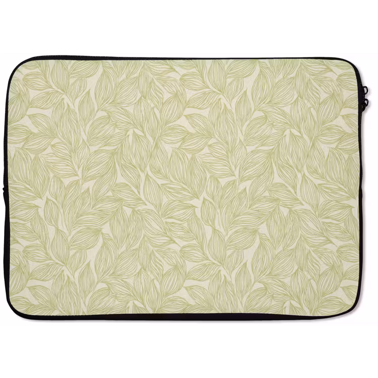 Laptophoes Saliegroen - Botanisch - Bladeren - Handgetekend - Patroon — 1
