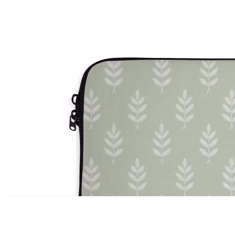 Laptophoes Saliegroen - Botanisch - Takjes - Minimalistisch - Patroon — 5