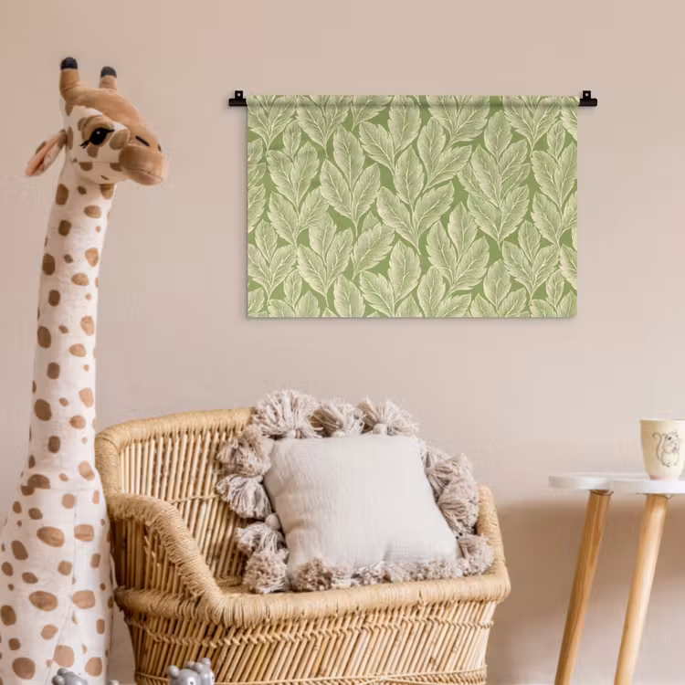 Wandkleed - Groen - Botanisch - Bladeren - Vintage - Patroon — 5