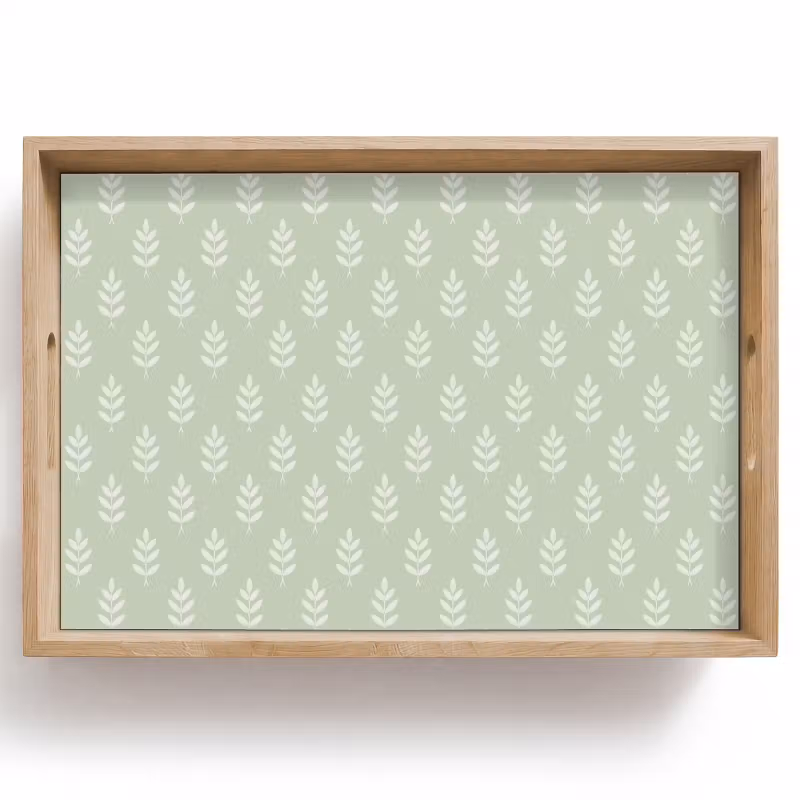 Dienblad - Saliegroen - Botanisch - Takjes - Minimalistisch - Patroon — 1