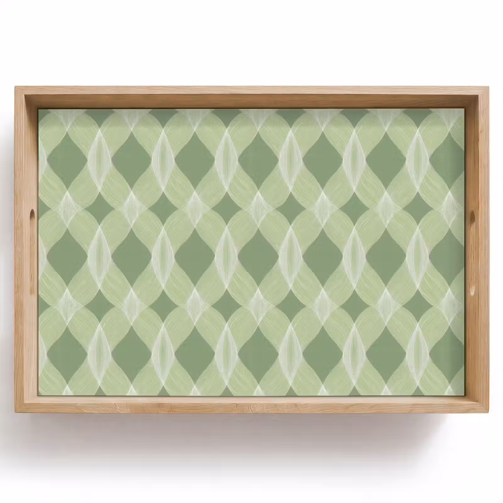 Dienblad - Saliegroen - Geometrisch - Organisch - Traliewerk - Patroon — 1
