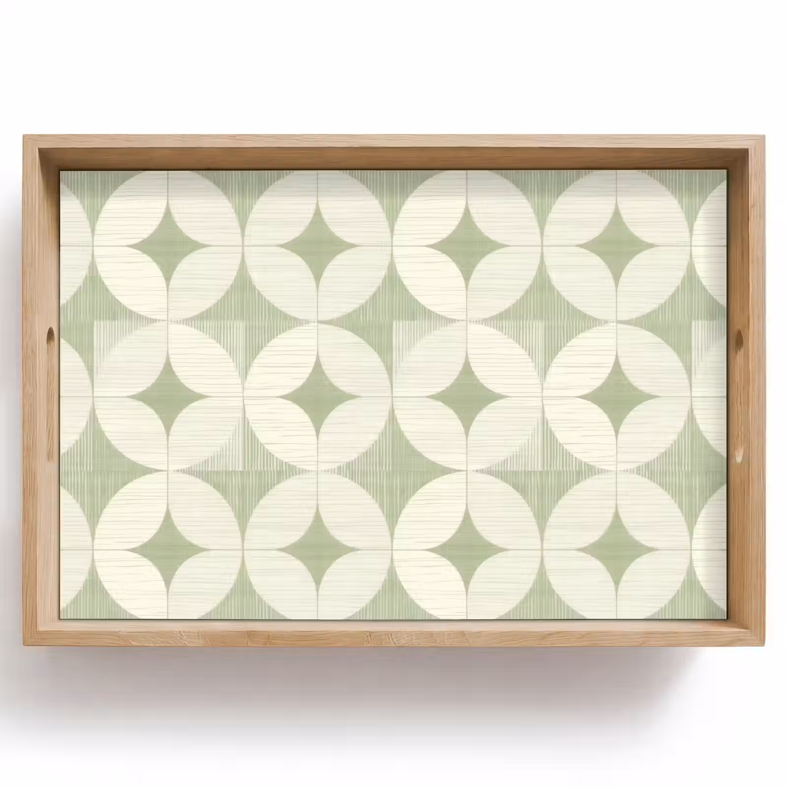 Dienblad - Saliegroen - Geometrisch - Retro - Mid-Century - Patroon — 1