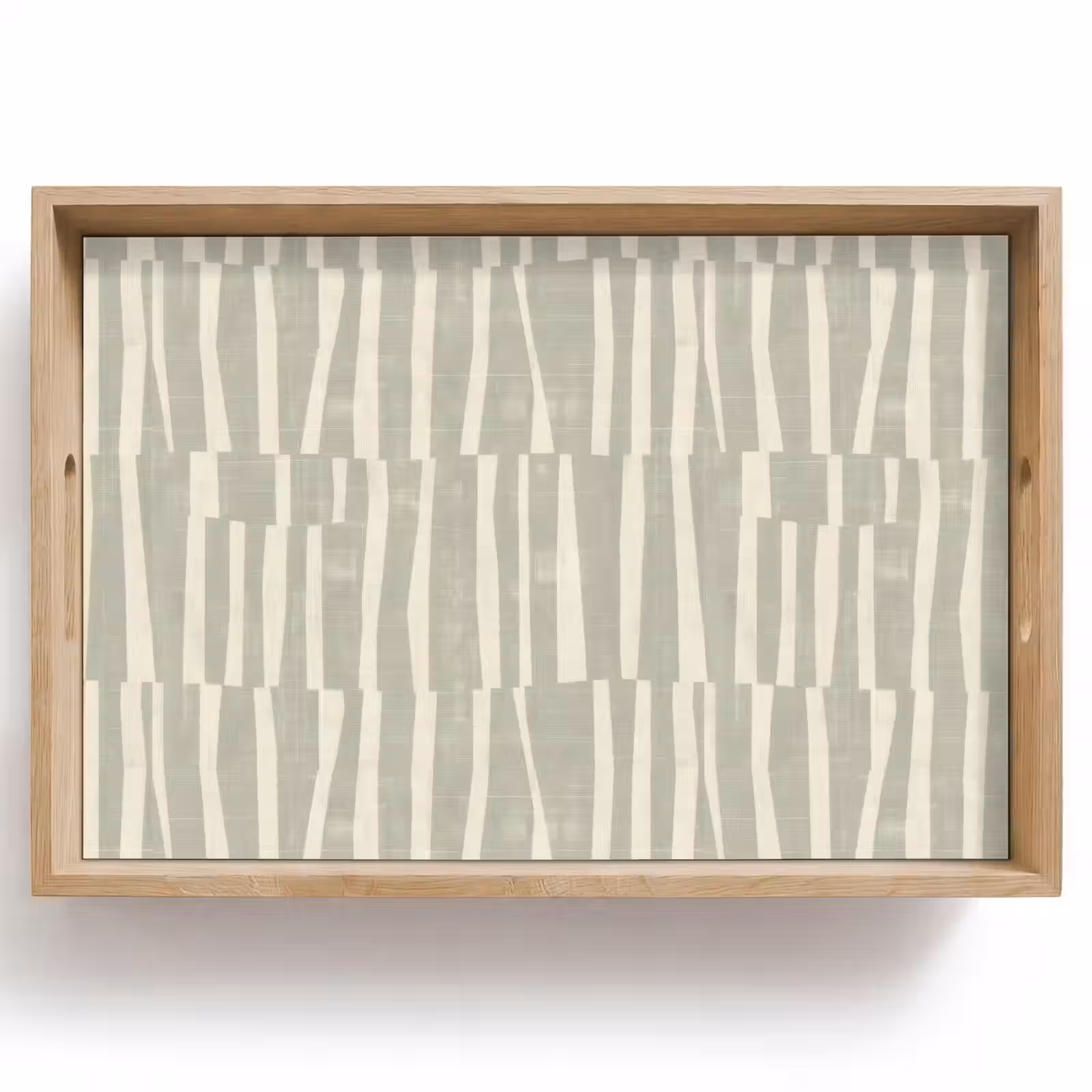 Dienblad - Saliegroen - Strepen - Geometrisch - Textuur - Patroon — 1
