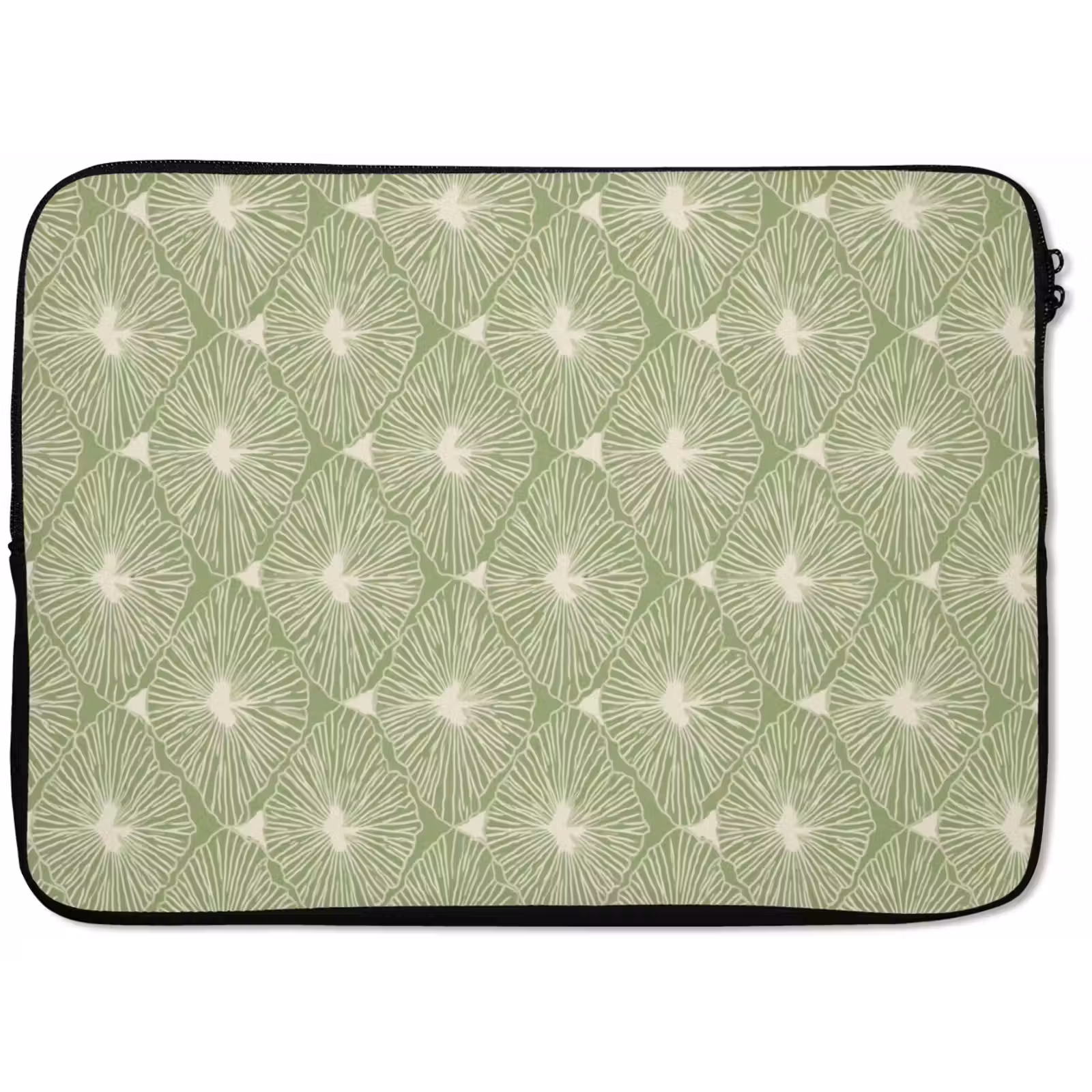 Laptophoes Saliegroen - Botanisch - Ruiten - Organisch - Patroon — 1