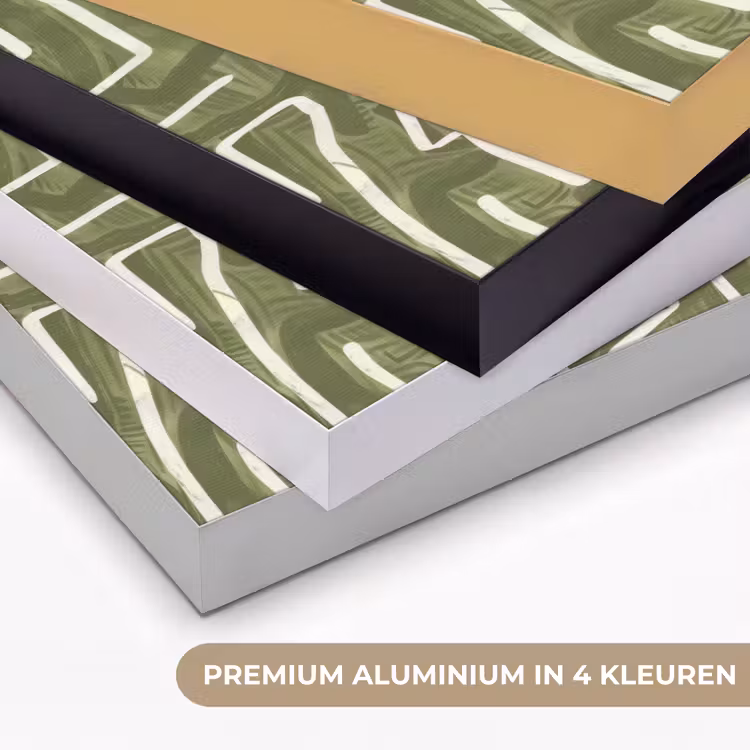 Art frame - Groen - Abstract - Penseelstreken - Patroon — 2
