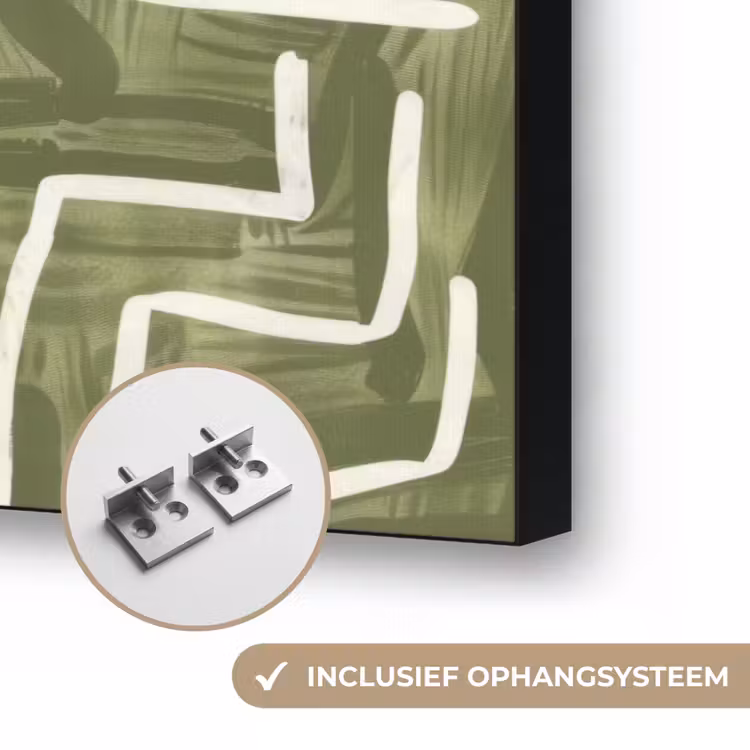 Art frame - Groen - Abstract - Penseelstreken - Patroon — 6