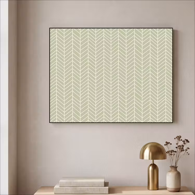 Art frame - Saliegroen - Visgraat - Geometrisch - Patroon — 5