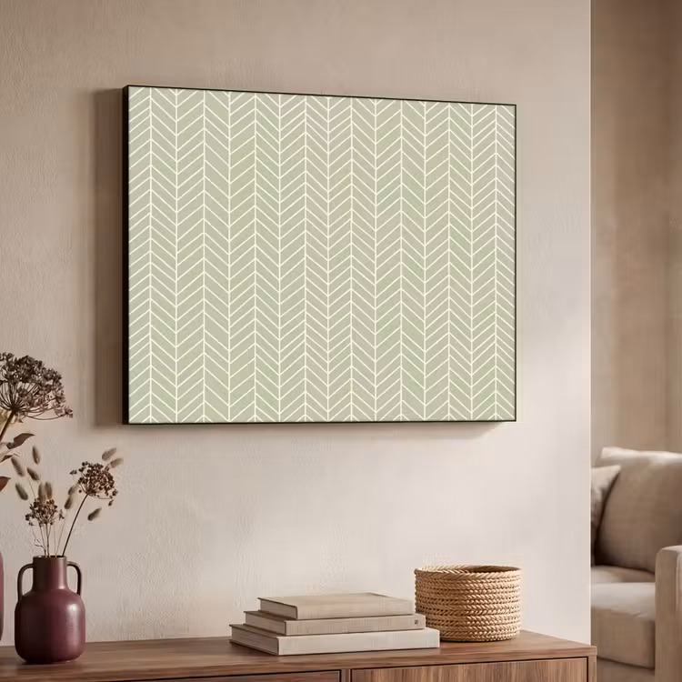 Art frame - Saliegroen - Visgraat - Geometrisch - Patroon — 7