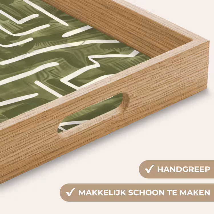 Dienblad - Groen - Abstract - Penseelstreken - Patroon — 5