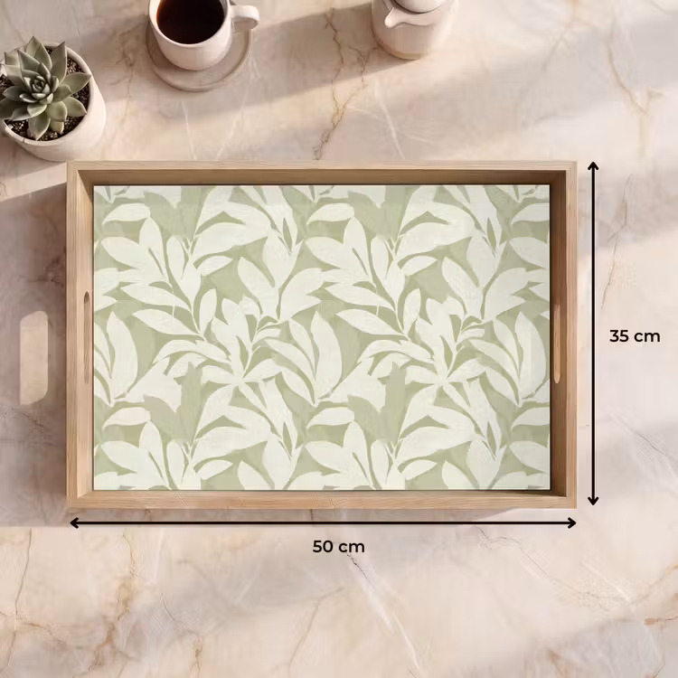 Dienblad - Saliegroen - Botanisch - Minimalistisch - Patroon — 9