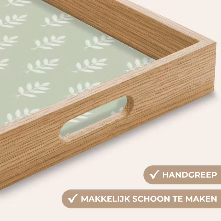 Dienblad - Saliegroen - Botanisch - Takjes - Minimalistisch - Patroon — 5