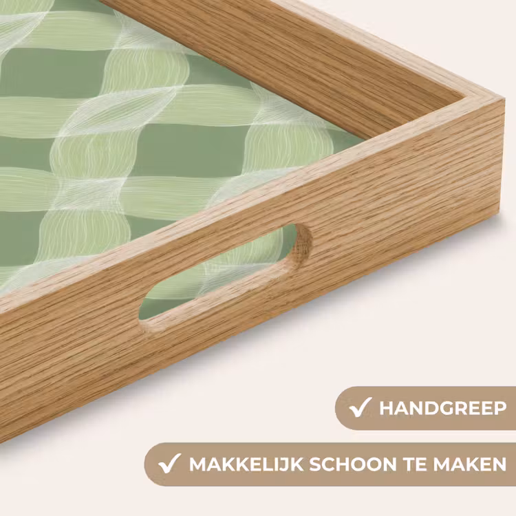 Dienblad - Saliegroen - Geometrisch - Organisch - Traliewerk - Patroon — 5