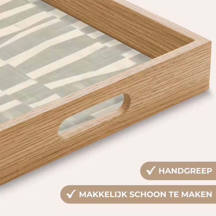 Dienblad - Saliegroen - Strepen - Geometrisch - Textuur - Patroon — 5