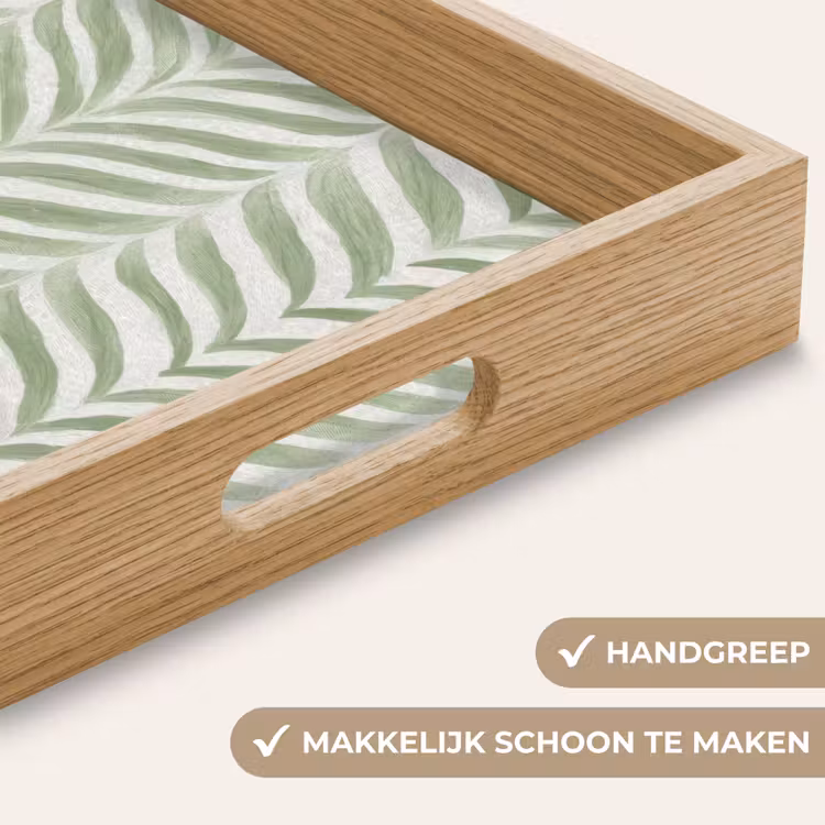 Dienblad - Saliegroen - Visgraat - Organisch - Penseelstreken - Patroon — 5