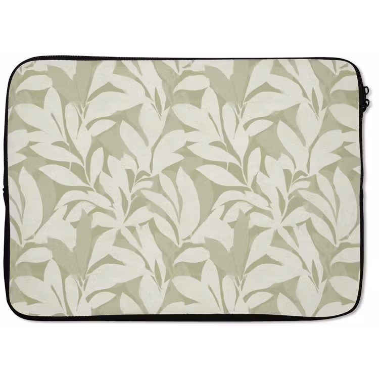 Laptophoes Saliegroen - Botanisch - Minimalistisch - Patroon — 1