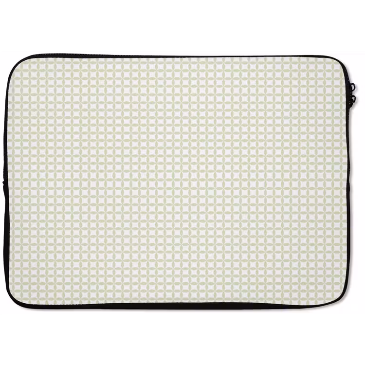 Laptophoes Saliegroen - Geometrisch - Cirkels - Patroon — 1
