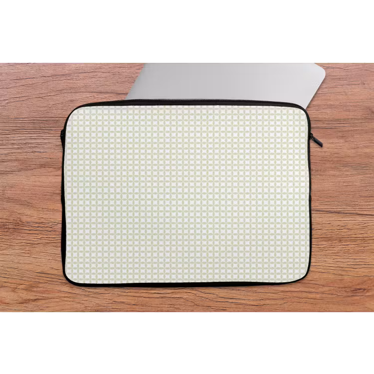 Laptophoes Saliegroen - Geometrisch - Cirkels - Patroon — 2