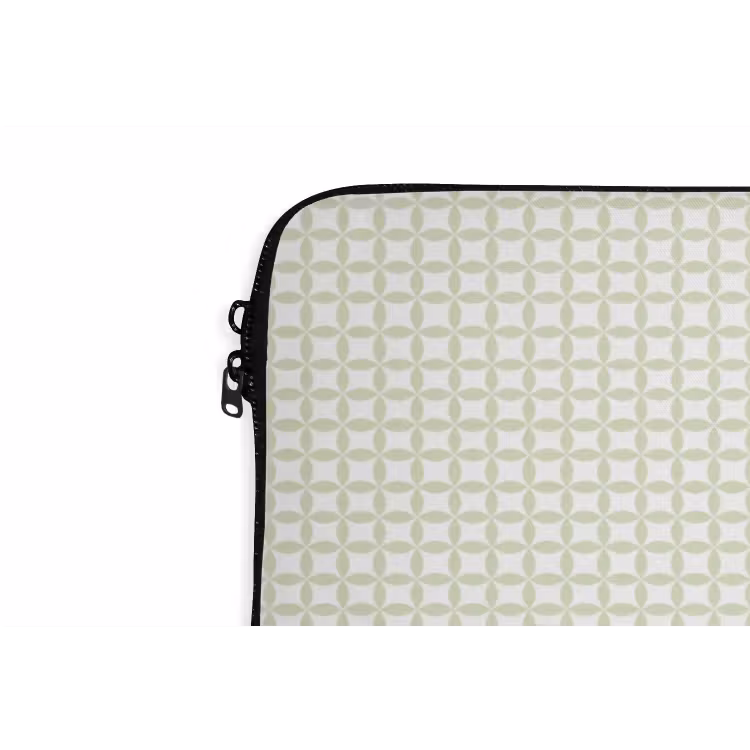 Laptophoes Saliegroen - Geometrisch - Cirkels - Patroon — 5
