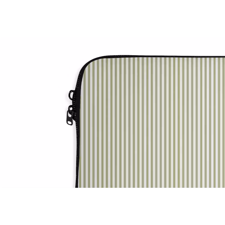 Laptophoes Saliegroen - Strepen - Minimalistisch - Patroon — 5