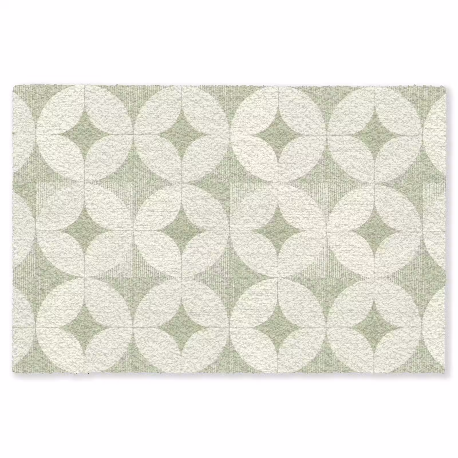 Vloerkleed - Saliegroen - Geometrisch - Retro - Mid-Century - Patroon — 1