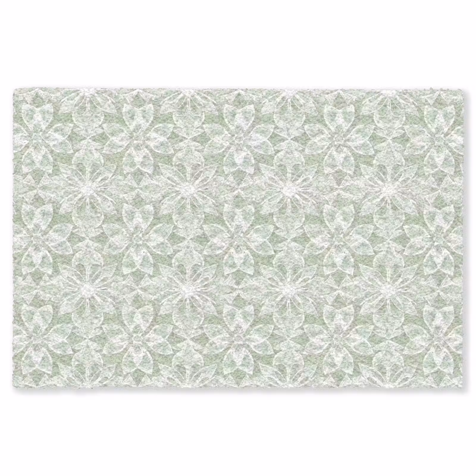Vloerkleed - Saliegroen - Symmetrisch - Mandala - Ornament - Patroon — 1