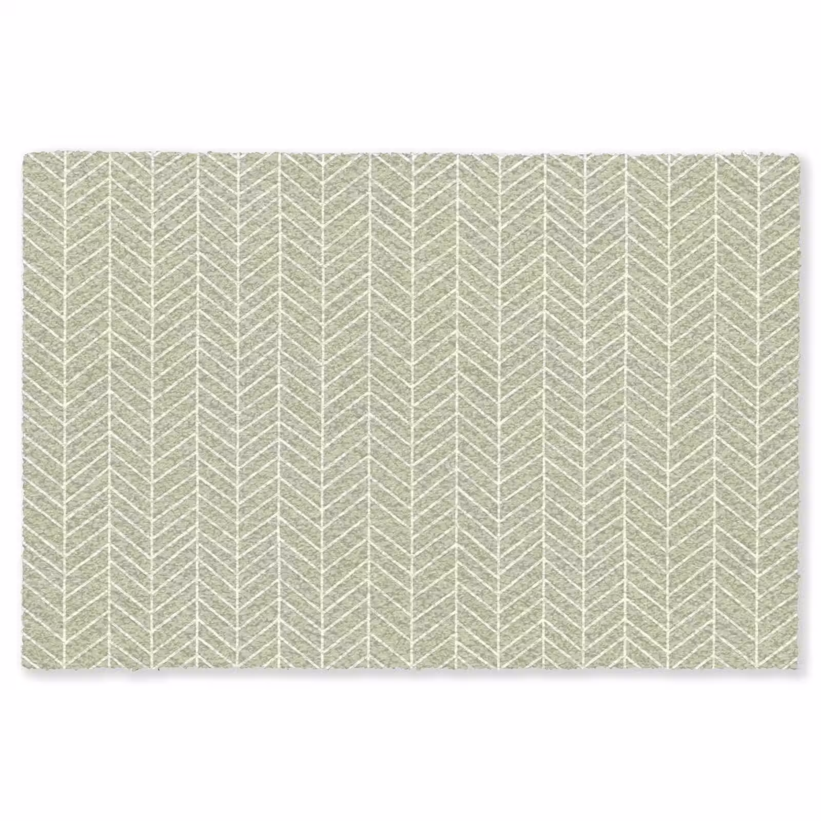 Vloerkleed - Saliegroen - Visgraat - Geometrisch - Patroon — 1