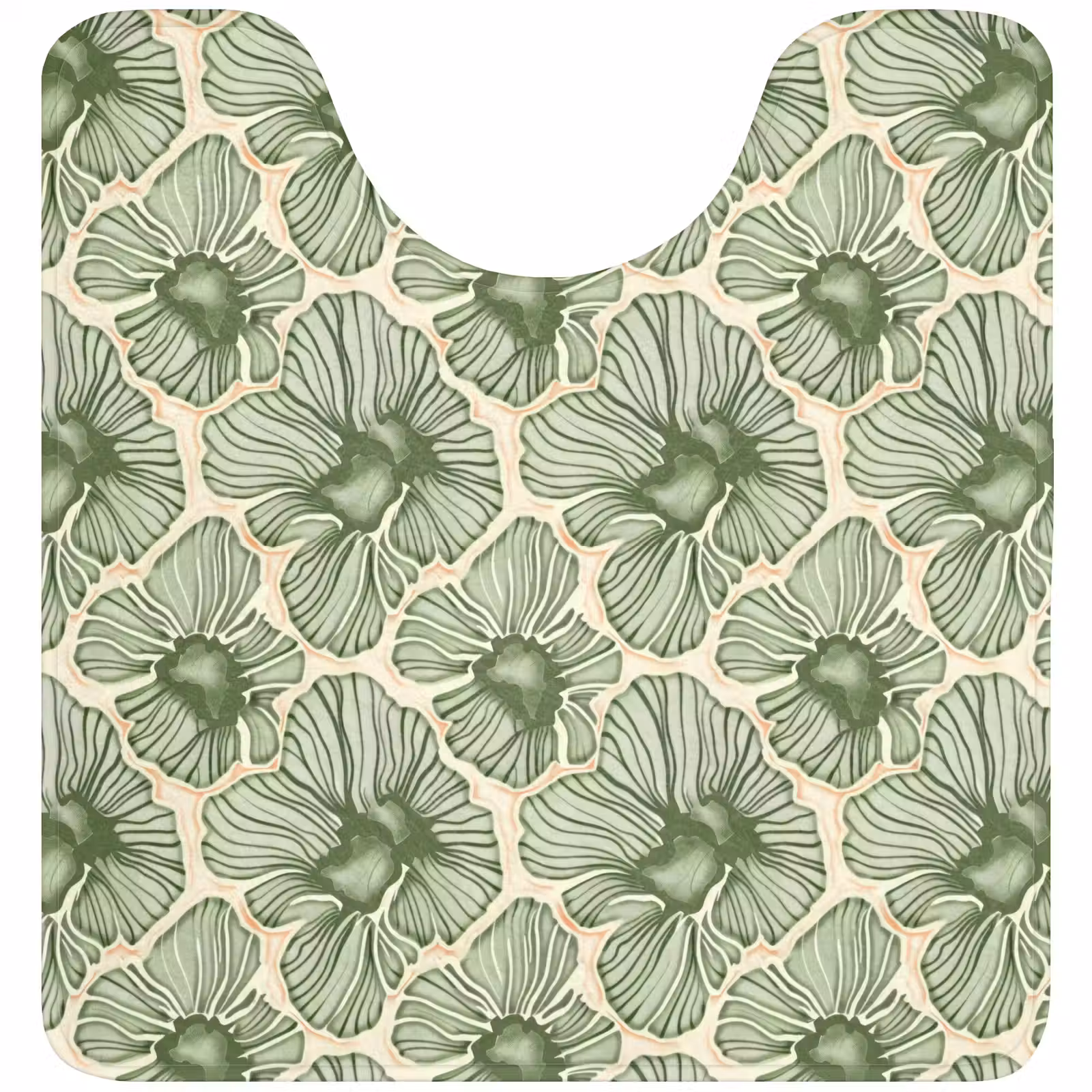 WC Mat - Groen - Botanisch - Bloemen - Organisch - Patroon — 1