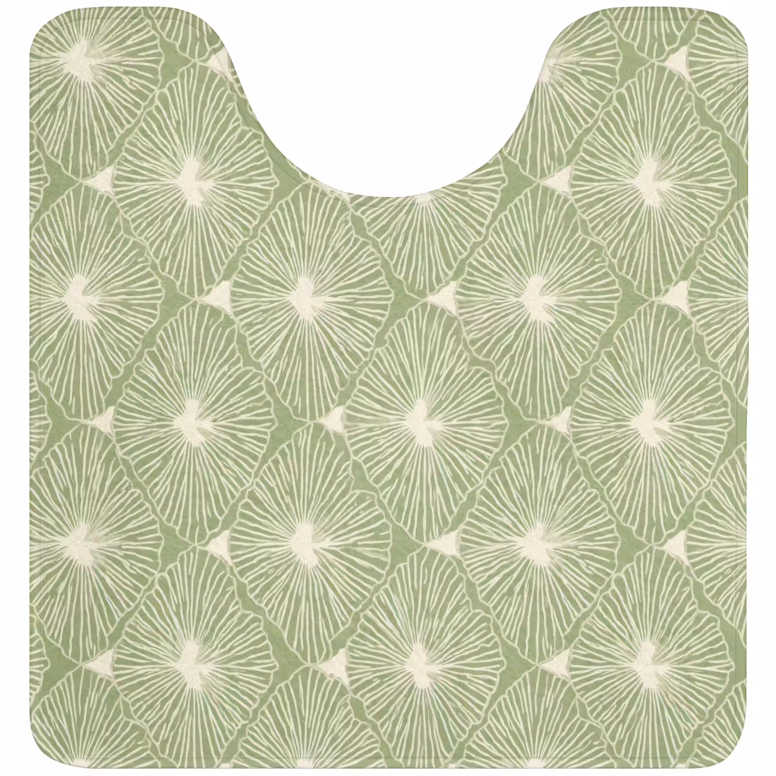 WC Mat - Saliegroen - Botanisch - Ruiten - Organisch - Patroon — 1