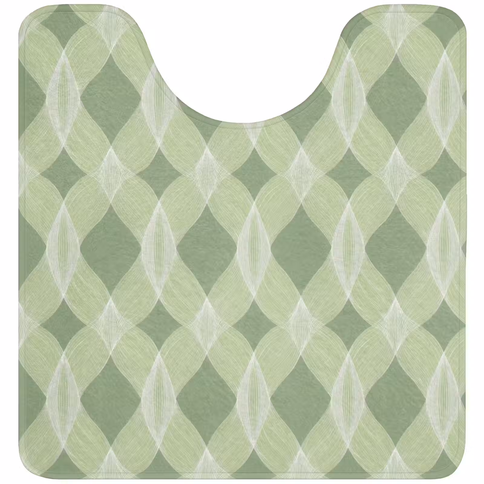 WC Mat - Saliegroen - Geometrisch - Organisch - Traliewerk - Patroon — 1