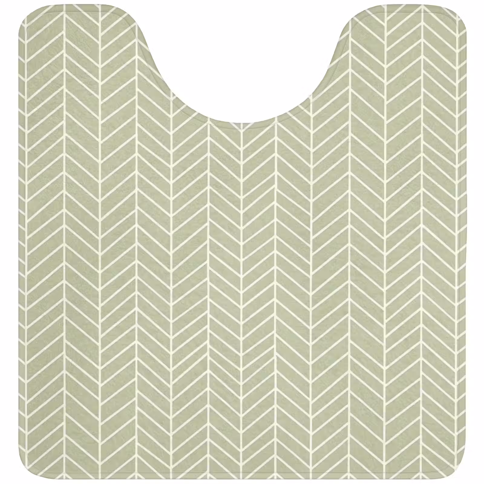 WC Mat - Saliegroen - Visgraat - Geometrisch - Patroon — 1