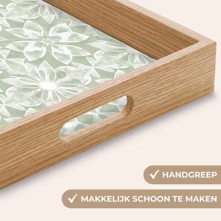Dienblad - Saliegroen - Symmetrisch - Mandala - Ornament - Patroon — 5