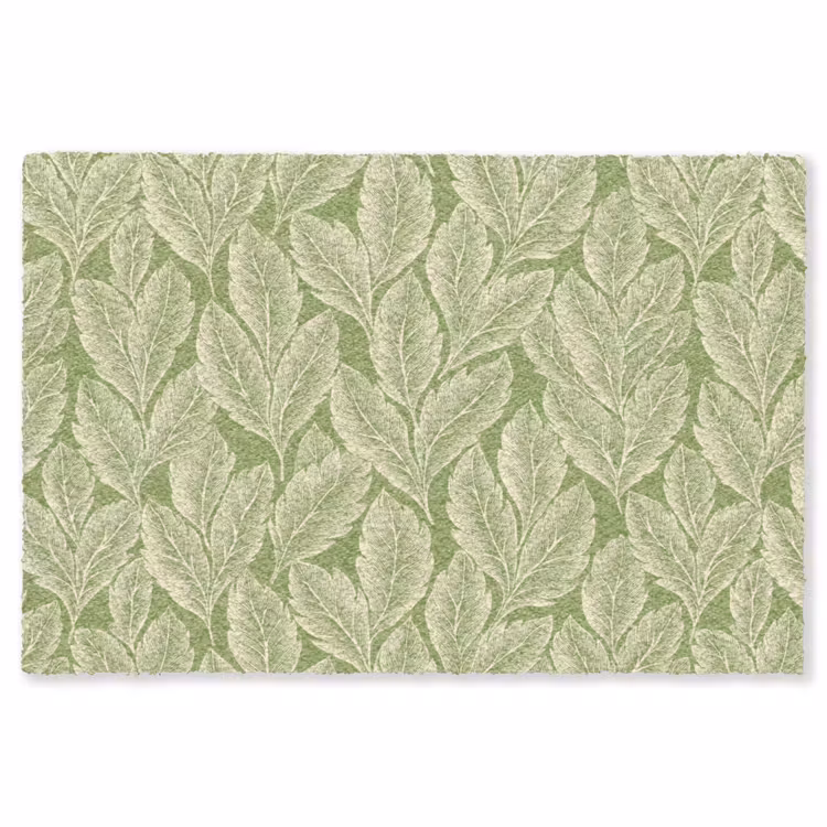 Vloerkleed - Groen - Botanisch - Bladeren - Vintage - Patroon — 1