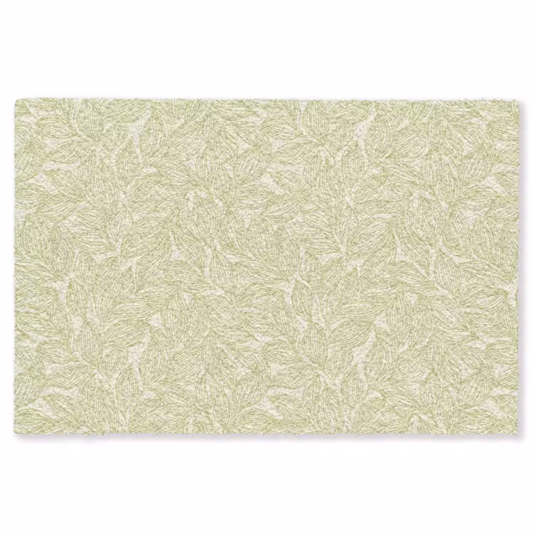 Vloerkleed - Saliegroen - Botanisch - Bladeren - Handgetekend - Patroon — 1