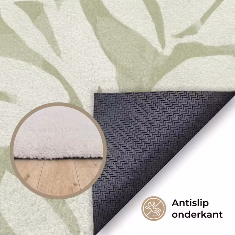 Vloerkleed - Saliegroen - Botanisch - Minimalistisch - Patroon — 4