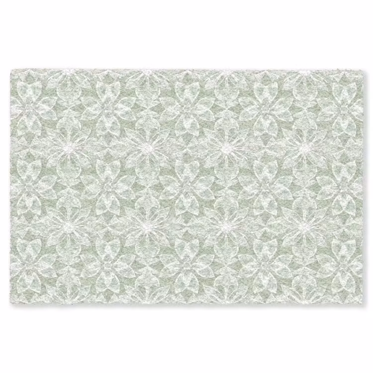 Vloerkleed - Saliegroen - Symmetrisch - Mandala - Ornament - Patroon — 1