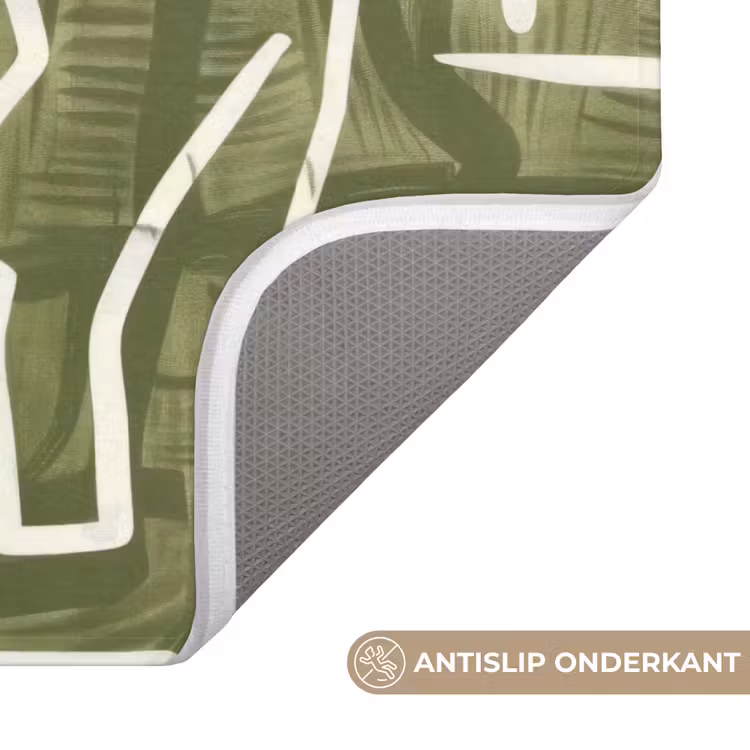 WC Mat - Groen - Abstract - Penseelstreken - Patroon — 4