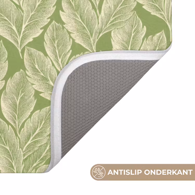 WC Mat - Groen - Botanisch - Bladeren - Vintage - Patroon — 4